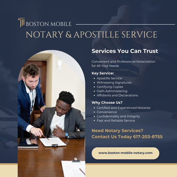Cover photo of Boston Mobile Notary & Apostille Service